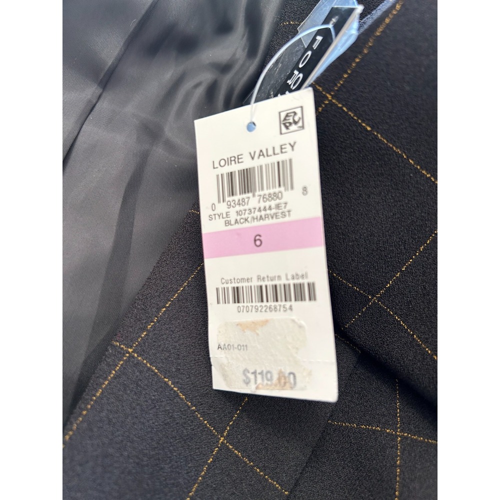 Bar III Open-Front Blazer Womens Size 6 Small Black Check Long Sleeve MSRP $119 - Picture 5 of 10